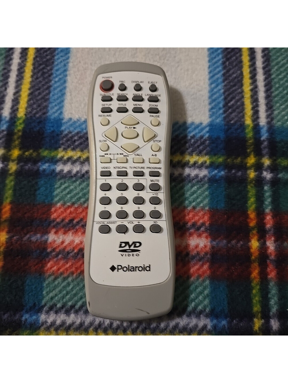 Polaroid DVD -  Video Remote Control Gray/White No Battery Cover